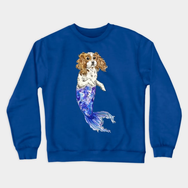 Beagle Mermaid Crewneck Sweatshirt by aquabun